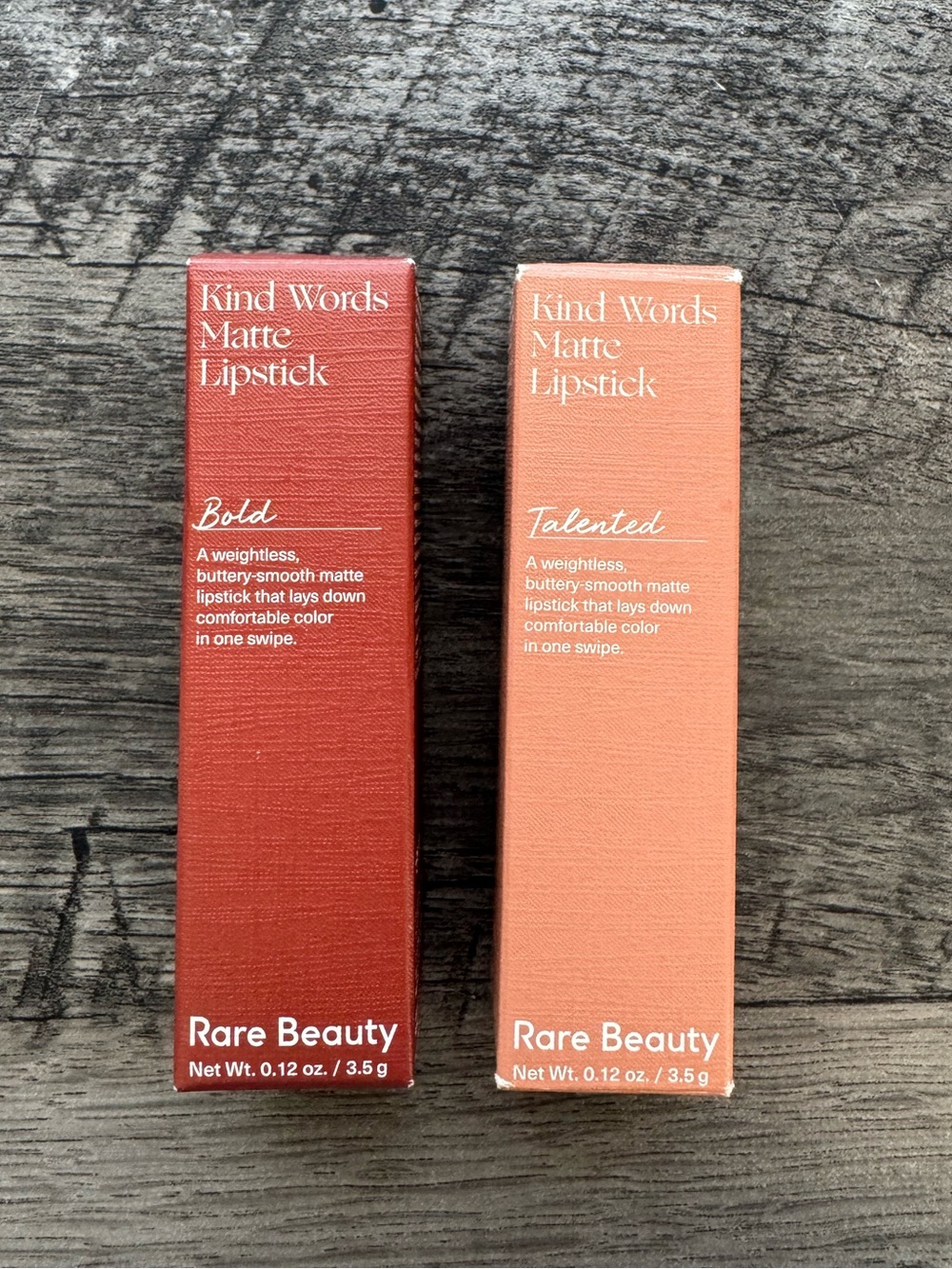 Rare Beauty Kind Words Matte Lipsticks - Shades Bold & Talented (New in Box)